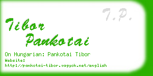 tibor pankotai business card